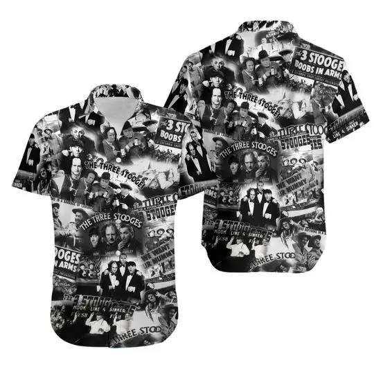 Three Stooges Hawaiian Shirt Aloha Shirt Gift For Your Girlfriend Boyfriend Gift For Love Gift For Friend Best Valentine Present Holiday Gift
