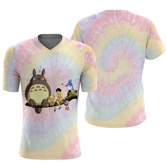 Tie-Dye Totoro Shirt, Studio Ghibli Shirt Meaningful Gift For Family Gift For Boyfriend Valentine Gift