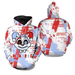 To Match JD 6 Red Oreo - Air Rabit - Red Oreo 6s Matching 3D Hoodie