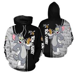 Tom And Jerry Hoodie, Tom & Jerry cartoon 3D Hoodie