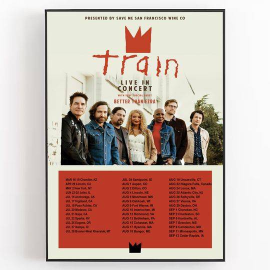 Train 2023 Tour Poster Meaningful Gift For Family Gift For Boyfriend Valentine Gift Birthday Gift Holiday Gift