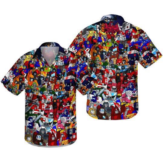 Transformer 80s Colorful Hawaiian Shirt Gift For Your Girlfriend Boyfriend Gift For Love Gift For Friend Best Valentine Present Holiday Gift