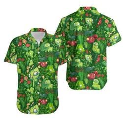Treecko Grass PKM Hawaiian Shirt Gift For Your Girlfriend Boyfriend Gift For Love Gift For Friend Best Valentine Present Holiday Gift