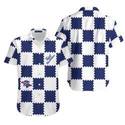 Trendy Gingham Pabst Blue Ribbon Hawaiian Shirt Gift For Your Girlfriend Boyfriend Gift For Love Gift For Friend Best Valentine Present Holiday Gift