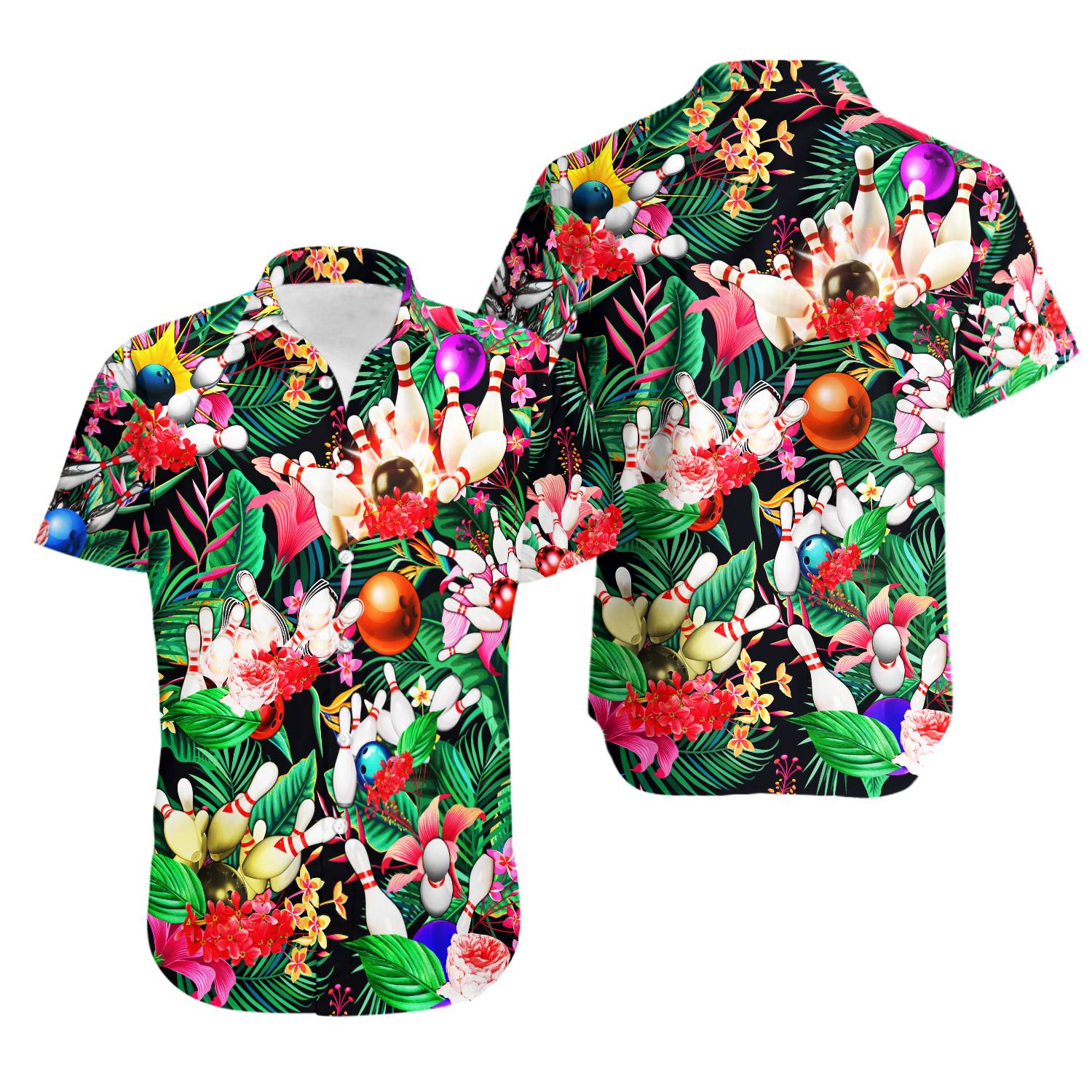 Tropical Bowling Hawaiian Shirt Gift For Your Girlfriend Boyfriend Gift For Love Gift For Friend Best Valentine Present Holiday Gift