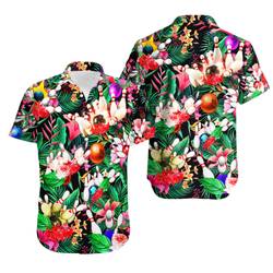 Tropical Bowling Hawaiian Shirt Gift For Your Girlfriend Boyfriend Gift For Love Gift For Friend Best Valentine Present Holiday Gift