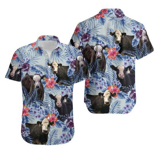 Tropical Hereford Cow Hawaiian Shirt Gift For Your Girlfriend Boyfriend Gift For Love Gift For Friend Best Valentine Present Holiday Gift