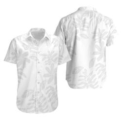 Tropical White Men's Hawaiian Aloha Shirt Gift For Your Girlfriend Boyfriend Gift For Love Gift For Friend Best Valentine Present Holiday Gift