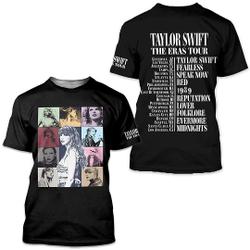 TS Eras Tour 2 Sided & Sleeve T-Shirt, Taylor Eras Tour ,Taylor Merch Meaningful Gift For Family Gift For Boyfriend Valentine Gift