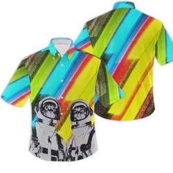 Two Spacecats Hawaiian Shirt Gift For Your Girlfriend Boyfriend Gift For Love Gift For Friend Best Valentine Present Holiday Gift