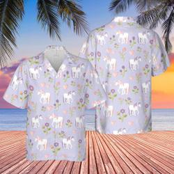Unicorn and Purple Sunflower Pattern Hawaiian Shirt Gift For Your Girlfriend Boyfriend Gift For Love Gift For Friend Best Valentine Present Holiday Gift