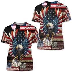 Unisex American Flag 3D All Over Print T-shirt Meaningful Gift For Family Gift For Boyfriend Valentine Gift