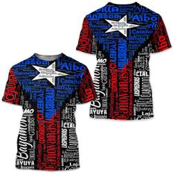 Unisex Puerto Rican Flag 3D All Over Print T-shirt Meaningful Gift For Family Gift For Boyfriend Valentine Gift