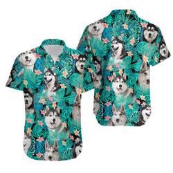 UnisexSiberian Husky Hawaiian Shirt Gift For Your Girlfriend Boyfriend Gift For Love Gift For Friend Best Valentine Present Holiday Gift