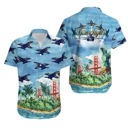 US Navy Blue Angels Hawaiian Shirt, Summer Beach Shirt, Short Sleeve Hawaii Shirt Gift For Your Girlfriend Boyfriend Gift For Love Gift For Friend Best Valentine Present Holiday Gift
