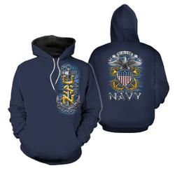 USN Navy Full Print Eagle Hooded Sweat