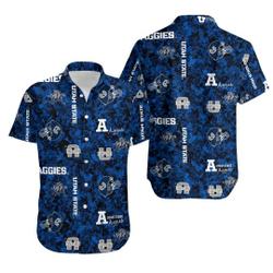 Utah State University football 3D Hawaiian Shirt Gift For Your Girlfriend Boyfriend Gift For Love Gift For Friend Best Valentine Present Holiday Gift