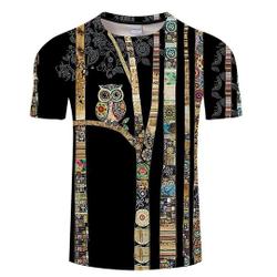 Unisex Tee T-shirt 3D Print Graphic Owl Animal Meaningful Gift For Family Gift For Boyfriend Valentine Gift