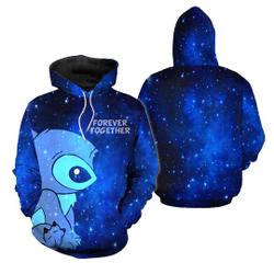 Valentine Gifts, Stitch And Angel Couple Hoodies