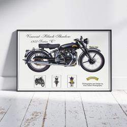 Vincent - Black Shadow 1952 Series 'C' Premium Matte Vertical Poster Meaningful Gift For Family Gift For Boyfriend Valentine Gift Birthday Gift Holiday Gift