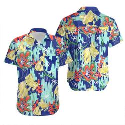 Vintage 1940s Kamehameha Rayon Underwater Fish Tiki Hawaiian Shirt Gift For Your Girlfriend Boyfriend Gift For Love Gift For Friend Best Valentine Present Holiday Gift