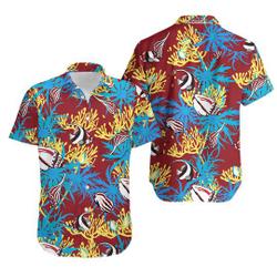 Vintage 1940s Original Kamehameha Label Underwater Fish Rayon Hawaiian Shirt Gift For Your Girlfriend Boyfriend Gift For Love Gift For Friend Best Valentine Present Holiday Gift