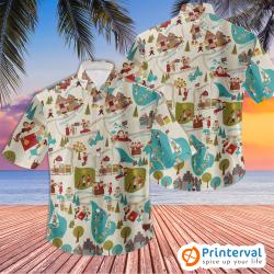 Vintage 1950s Schlitzerland Schlitz Beer Cotton Hawaiian Shirt Gift For Your Girlfriend Boyfriend Gift For Love Gift For Friend Best Valentine Present Holiday Gift