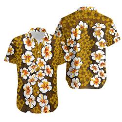 Vintage 1960s Tiki Floral Mod Barkcloth Cotton Hawaiian Shirt Gift For Your Girlfriend Boyfriend Gift For Love Gift For Friend Best Valentine Present Holiday Gift