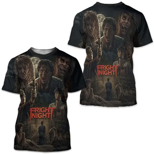 Vintage 3D Fright Night Horror Movie 3D Shirt Meaningful Gift For Family Gift For Boyfriend Valentine Gift