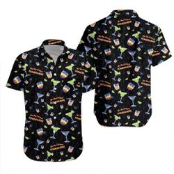 Vintage Big Dogs Mens Black Hawaiian Button Front Shirt Gift For Your Girlfriend Boyfriend Gift For Love Gift For Friend Best Valentine Present Holiday Gift