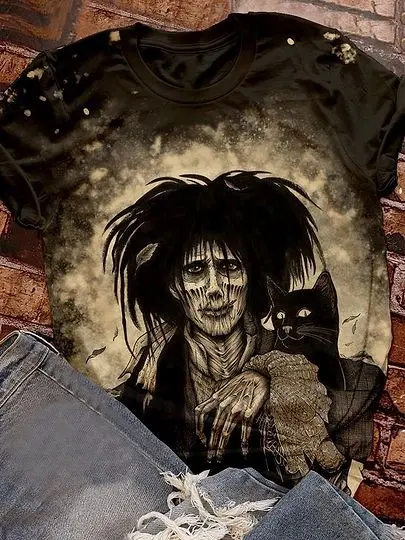 Vintage Halloween Butcherson Black Unisex Bleached T-shirt Meaningful Gift For Family Gift For Boyfriend Valentine Gift