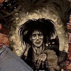 Vintage Halloween Butcherson Black Unisex Bleached T-shirt Meaningful Gift For Family Gift For Boyfriend Valentine Gift