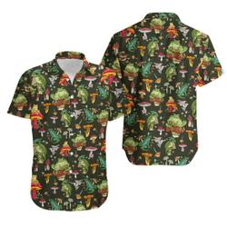 Vintage Mushroom Frog Hawaiian Shirts Gift For Your Girlfriend Boyfriend Gift For Love Gift For Friend Best Valentine Present Holiday Gift