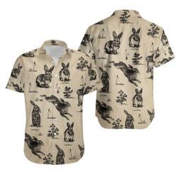 Vintage Rabbit Hawaiian Shirt Summer Beach Aloha Gift For Your Girlfriend Boyfriend Gift For Love Gift For Friend Best Valentine Present Holiday Gift