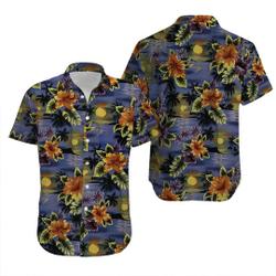 Vintage RJC Mens Floral Hawaiian Aloha Button Front Shirt Gift For Your Girlfriend Boyfriend Gift For Love Gift For Friend Best Valentine Present Holiday Gift