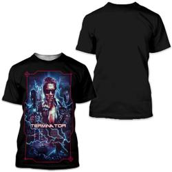 Vintage Terminator Movie Poster 3D Shirt Meaningful Gift For Family Gift For Boyfriend Valentine Gift