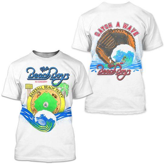 Vintage The Beach Boys 1990 Baseball Beach Party Concert T-shirt Meaningful Gift For Family Gift For Boyfriend Valentine Gift
