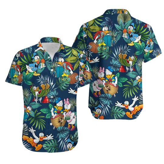 Walt Disney Donald Duck Tropical Hawaiian Shirt Gift For Your Girlfriend Boyfriend Gift For Love Gift For Friend Best Valentine Present Holiday Gift