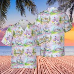 Watercolor Disney Monorail - Disney Parks Inspired Men's Button Down Short-Sleeved Shirt Gift For Your Girlfriend Boyfriend Gift For Love Gift For Friend Best Valentine Present Holiday Gift