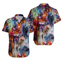 Watercolor Villains Disney Hawaiin Shirt Gift For Your Girlfriend Boyfriend Gift For Love Gift For Friend Best Valentine Present Holiday Gift