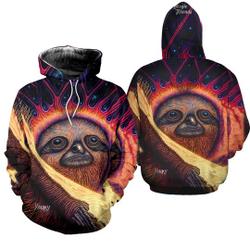Whimsical Sloth Unisex Art Hoodie