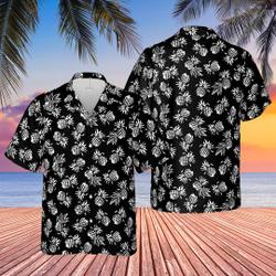 White Pineapples All Over Hawaiian Aloha Shirt Gift For Your Girlfriend Boyfriend Gift For Love Gift For Friend Best Valentine Present Holiday Gift