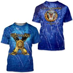 Whitesnake Fens Rock Band Metal Band 3D T-shirt Meaningful Gift For Family Gift For Boyfriend Valentine Gift
