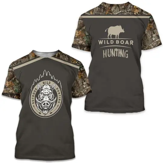 Wild Boar Hunting Camo T-shirt Meaningful Gift For Family Gift For Boyfriend Valentine Gift
