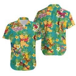 Winnie The Pooh Hawaiian Shirt, Cartoon Hawaiian Shirt Gift For Your Girlfriend Boyfriend Gift For Love Gift For Friend Best Valentine Present Holiday Gift