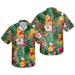 Winnie The Pooh Hawaiian Tee, Hawaiian Shirt for men, Hawaiian Shirt, Aloha Hawaiian Gift For Your Girlfriend Boyfriend Gift For Love Gift For Friend Best Valentine Present Holiday Gift