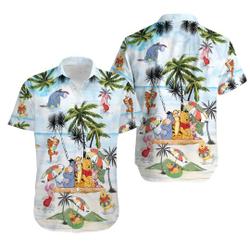 Winnie The Pooh Summer Time Hawaiian Shirt Gift For Your Girlfriend Boyfriend Gift For Love Gift For Friend Best Valentine Present Holiday Gift