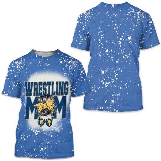 Wrestling Mom Bleached 3D Shirt Meaningful Gift For Family Gift For Boyfriend Valentine Gift