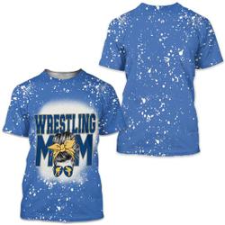 Wrestling Mom Bleached 3D Shirt Meaningful Gift For Family Gift For Boyfriend Valentine Gift
