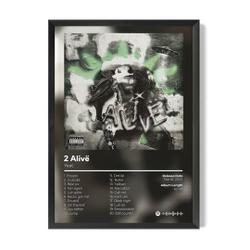 Yeat - 2 Alive Album Cover Poster - Yeat Rapper Poster Meaningful Gift For Family Gift For Boyfriend Valentine Gift Birthday Gift Holiday Gift
